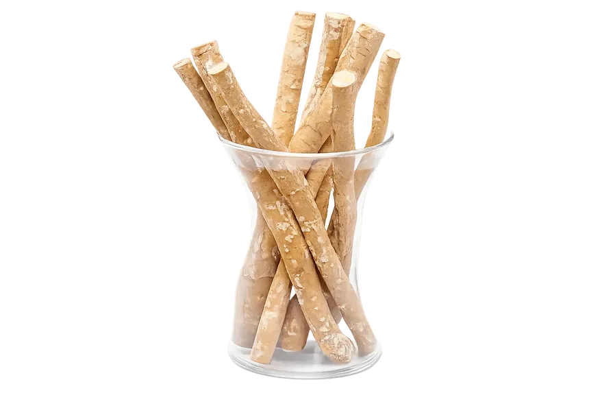 Authentic Salvadora persica organic peelu Miswak sticks in a glass from Miswak.in